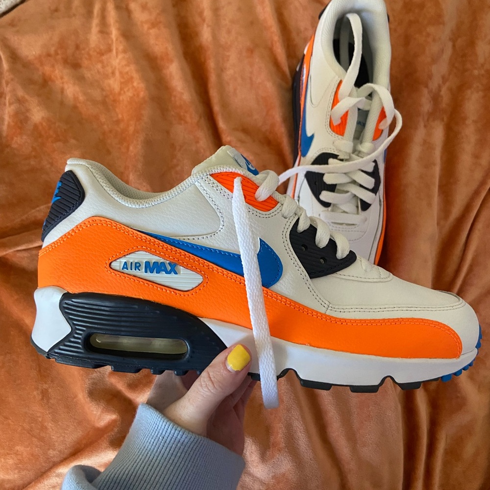 Air Max 90 Leather GS 'White Total Orange